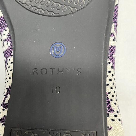 Rothy's The Flat Round Women’s 10 Secret Garden Floral Wisteria Violet Retired - Picture 8 of 10